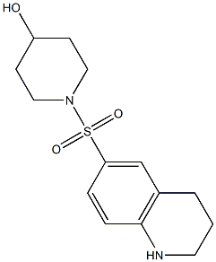 1-(1,2,3,4-tetrahydroquinoline-6-sulfonyl)piperidin-4-ol,,结构式