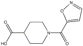 1-(1,2-oxazol-5-ylcarbonyl)piperidine-4-carboxylic acid 化学構造式