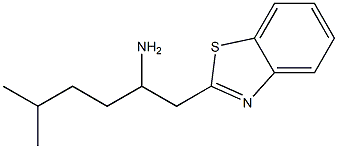 1-(1,3-benzothiazol-2-yl)-5-methylhexan-2-amine 结构式