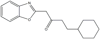 1-(1,3-benzoxazol-2-yl)-4-cyclohexylbutan-2-one Struktur