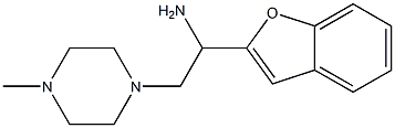 1-(1-benzofuran-2-yl)-2-(4-methylpiperazin-1-yl)ethan-1-amine,,结构式