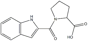 1-(1H-indol-2-ylcarbonyl)pyrrolidine-2-carboxylic acid Struktur