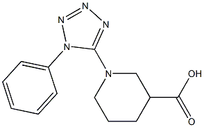 1-(1-phenyl-1H-tetrazol-5-yl)piperidine-3-carboxylic acid Struktur