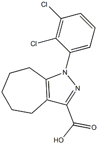 1-(2,3-dichlorophenyl)-1,4,5,6,7,8-hexahydrocyclohepta[c]pyrazole-3-carboxylic acid Structure