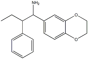 1-(2,3-dihydro-1,4-benzodioxin-6-yl)-2-phenylbutan-1-amine,,结构式