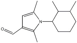 1-(2,3-dimethylcyclohexyl)-2,5-dimethyl-1H-pyrrole-3-carbaldehyde,,结构式