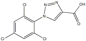 1-(2,4,6-trichlorophenyl)-1H-1,2,3-triazole-4-carboxylic acid,,结构式