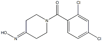 1-(2,4-dichlorobenzoyl)piperidin-4-one oxime 化学構造式