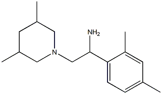 1-(2,4-dimethylphenyl)-2-(3,5-dimethylpiperidin-1-yl)ethan-1-amine|