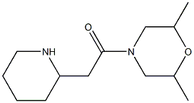 1-(2,6-dimethylmorpholin-4-yl)-2-(piperidin-2-yl)ethan-1-one,,结构式