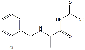 1-(2-{[(2-chlorophenyl)methyl]amino}propanoyl)-3-methylurea Struktur