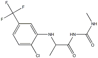 1-(2-{[2-chloro-5-(trifluoromethyl)phenyl]amino}propanoyl)-3-methylurea,,结构式