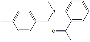 1-(2-{methyl[(4-methylphenyl)methyl]amino}phenyl)ethan-1-one,,结构式