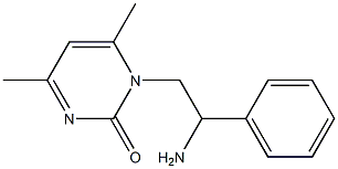 1-(2-amino-2-phenylethyl)-4,6-dimethylpyrimidin-2(1H)-one 化学構造式