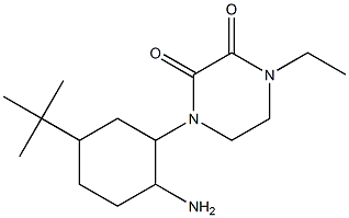 1-(2-amino-5-tert-butylcyclohexyl)-4-ethylpiperazine-2,3-dione Struktur