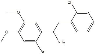 1-(2-bromo-4,5-dimethoxyphenyl)-2-(2-chlorophenyl)ethan-1-amine Struktur