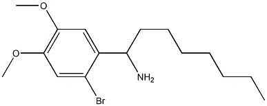 1-(2-bromo-4,5-dimethoxyphenyl)octan-1-amine 化学構造式