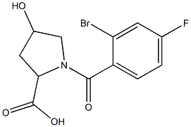  1-(2-bromo-4-fluorobenzoyl)-4-hydroxypyrrolidine-2-carboxylic acid