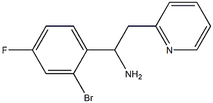 1-(2-bromo-4-fluorophenyl)-2-(pyridin-2-yl)ethan-1-amine Struktur