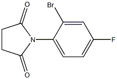 1-(2-bromo-4-fluorophenyl)pyrrolidine-2,5-dione,,结构式