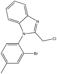 1-(2-bromo-4-methylphenyl)-2-(chloromethyl)-1H-1,3-benzodiazole Struktur