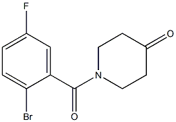 1-(2-bromo-5-fluorobenzoyl)piperidin-4-one Structure