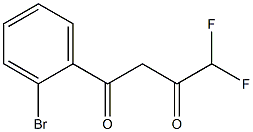 1-(2-bromophenyl)-4,4-difluorobutane-1,3-dione,,结构式