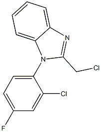 1-(2-chloro-4-fluorophenyl)-2-(chloromethyl)-1H-1,3-benzodiazole 结构式