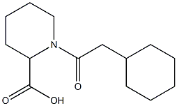 1-(2-cyclohexylacetyl)piperidine-2-carboxylic acid,,结构式