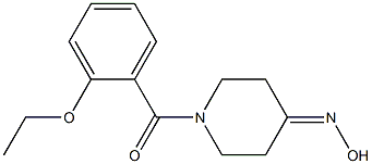 1-(2-ethoxybenzoyl)piperidin-4-one oxime 化学構造式