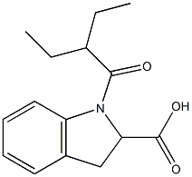 1-(2-ethylbutanoyl)-2,3-dihydro-1H-indole-2-carboxylic acid Structure