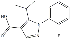 1-(2-fluorophenyl)-5-(propan-2-yl)-1H-pyrazole-4-carboxylic acid Struktur
