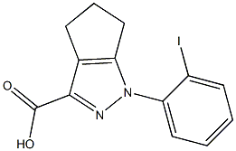 1-(2-iodophenyl)-1H,4H,5H,6H-cyclopenta[c]pyrazole-3-carboxylic acid Structure