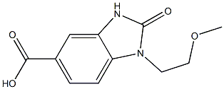 1-(2-methoxyethyl)-2-oxo-2,3-dihydro-1H-1,3-benzodiazole-5-carboxylic acid 结构式