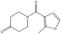 1-(2-methyl-3-furoyl)piperidin-4-one,,结构式