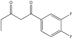 1-(3,4-difluorophenyl)pentane-1,3-dione 化学構造式