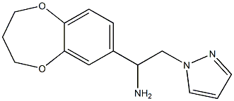 1-(3,4-dihydro-2H-1,5-benzodioxepin-7-yl)-2-(1H-pyrazol-1-yl)ethanamine Struktur