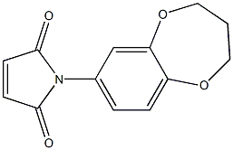 1-(3,4-dihydro-2H-1,5-benzodioxepin-7-yl)-2,5-dihydro-1H-pyrrole-2,5-dione,,结构式