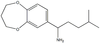 1-(3,4-dihydro-2H-1,5-benzodioxepin-7-yl)-4-methylpentan-1-amine Structure