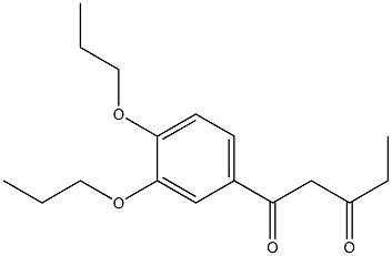 1-(3,4-dipropoxyphenyl)pentane-1,3-dione Struktur
