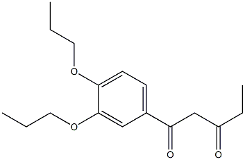 1-(3,4-dipropoxyphenyl)pentane-1,3-dione,,结构式