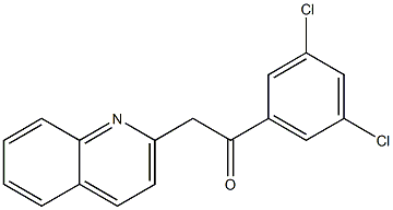1-(3,5-dichlorophenyl)-2-(quinolin-2-yl)ethan-1-one 化学構造式