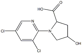 1-(3,5-dichloropyridin-2-yl)-4-hydroxypyrrolidine-2-carboxylic acid Structure