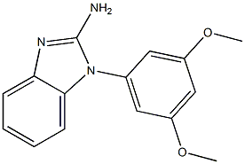 1-(3,5-dimethoxyphenyl)-1H-1,3-benzodiazol-2-amine,,结构式