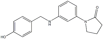 1-(3-{[(4-hydroxyphenyl)methyl]amino}phenyl)pyrrolidin-2-one,,结构式