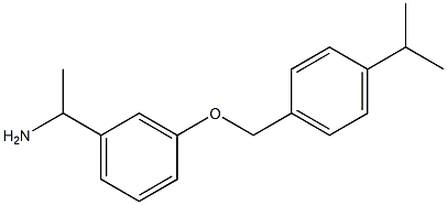 1-(3-{[4-(propan-2-yl)phenyl]methoxy}phenyl)ethan-1-amine 结构式