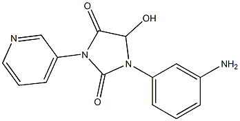 1-(3-aminophenyl)-5-hydroxy-3-(pyridin-3-yl)imidazolidine-2,4-dione Structure