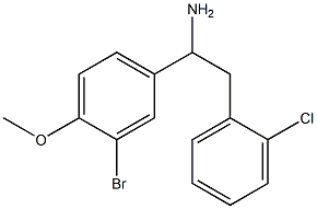 1-(3-bromo-4-methoxyphenyl)-2-(2-chlorophenyl)ethan-1-amine Structure