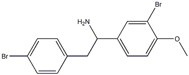 1-(3-bromo-4-methoxyphenyl)-2-(4-bromophenyl)ethan-1-amine Structure