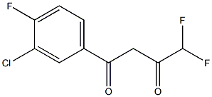 1-(3-chloro-4-fluorophenyl)-4,4-difluorobutane-1,3-dione Structure